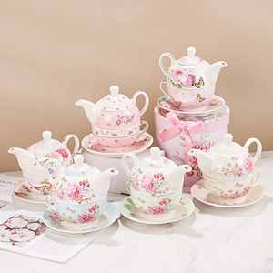 Tea Sets Drinkware Type Wholesale ceramic teapot for one set Wholesale Tea Kettle Teapot And Cup In One