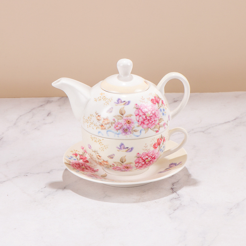 High Quality Ceramic Bone China Tea Pot Sets