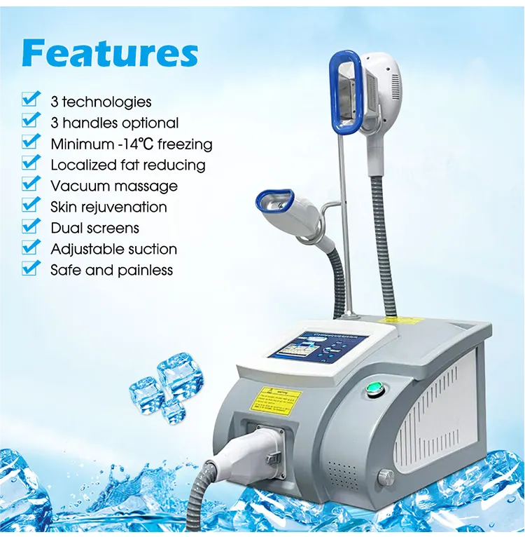 High Effect Cryo 360 Slimming Machine Portable Cool Tech Cellulite Reduction Cryo Fat Freezing Equipment