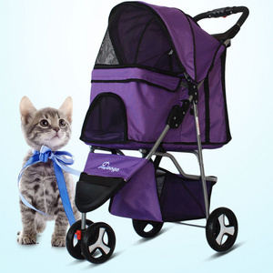 Luxury Pet Stroller Travel 3 Wheel Dog Strollers Small Dogs Pet Stroller for Dogs Premium Light-Weight Dog/Cat/Pet Stroller