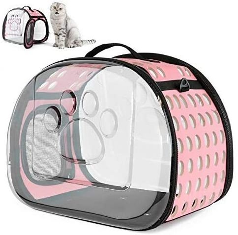 Foldable Pet Dog Cat Carrier Cage Collapsible Travel Kennel - Portable Pet Carrier Outdoor Shoulder Bag for Puppy  Small Medium