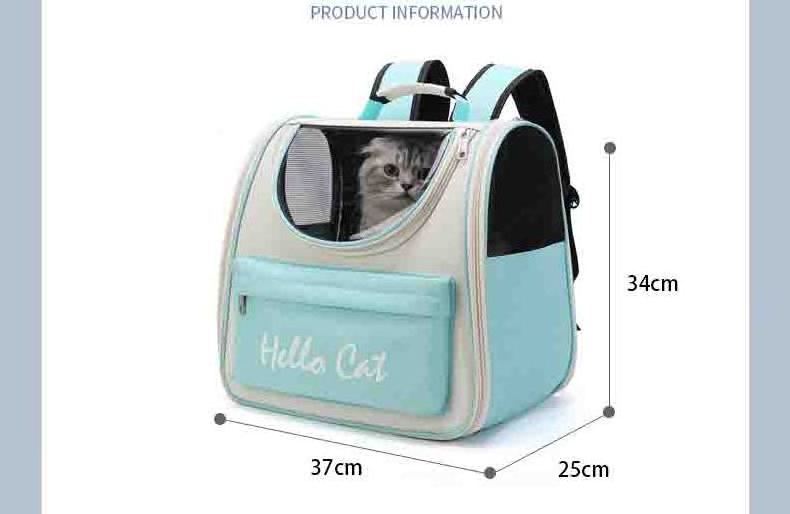 Low MOQ  Large Capacity Cat Bag Suitcase Breathable Pet Carrier Portable Travel Outdoor Dog Carrier Bag for Hiking Camping