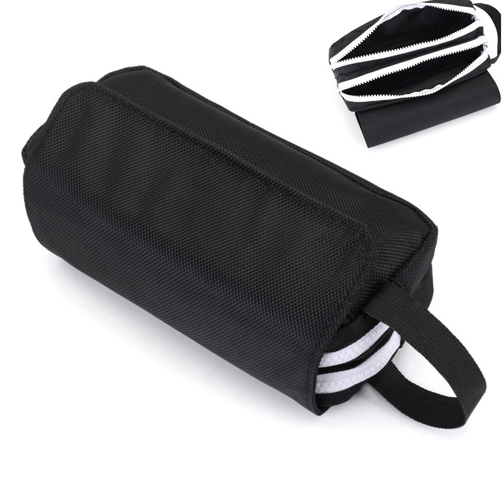 Durable Oxford Canvas Pencil Pen Bag Large Capacity Creative Waterproof Double Layers Pencil Case For School Students