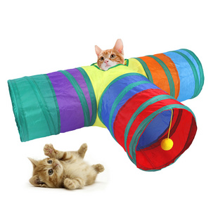 Hot Sale Cat Interactive Play Toys Tunnel Outdoor Indoor Pet Channel Passage Foldable Cat Tunnel Pet Cat Tent Collapsible Tube