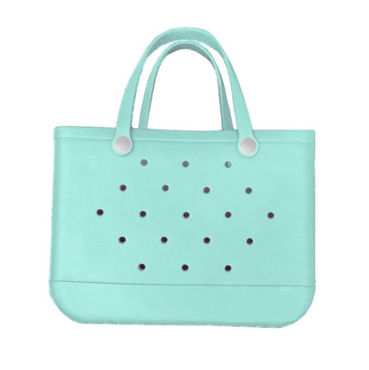 Popular EVA Tote Woman Large Shopping Basket Bags Silicone Eco-friendly EVA Bogg Bag Jelly Candy Lady Handbags Wholesale