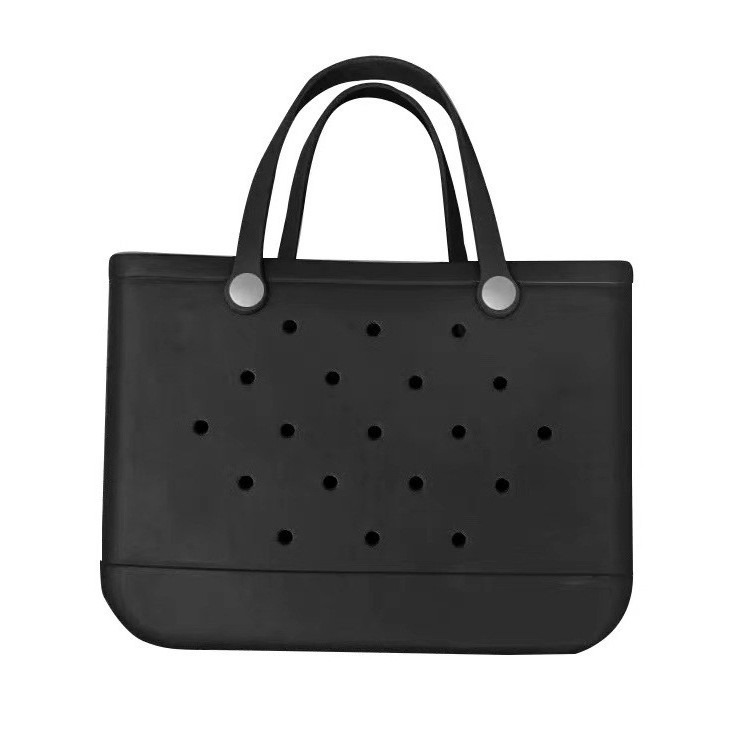 Popular EVA Tote Woman Large Shopping Basket Bags Silicone Eco-friendly EVA Bogg Bag Jelly Candy Lady Handbags Wholesale