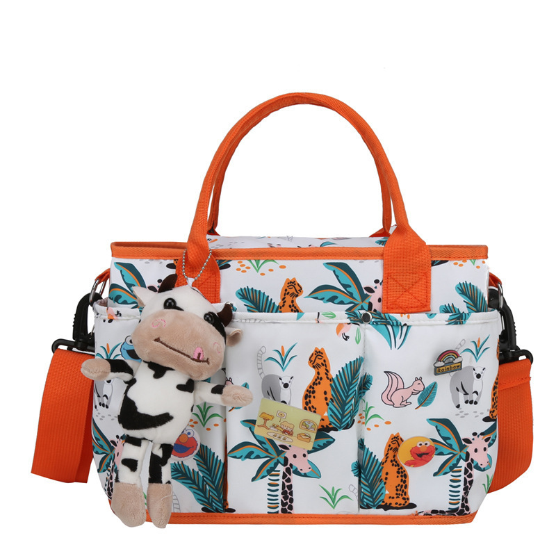 Cartoon Dairy Cow Oxford Cloth Cute shoulder cross baby diaper bag