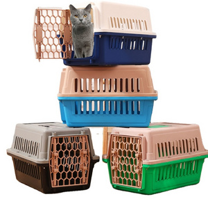 Manufacturer Small Pet Cage Supplier Dog Cages and Carriers House Pets Kennel Cage Portable Plastic Cat Air Box