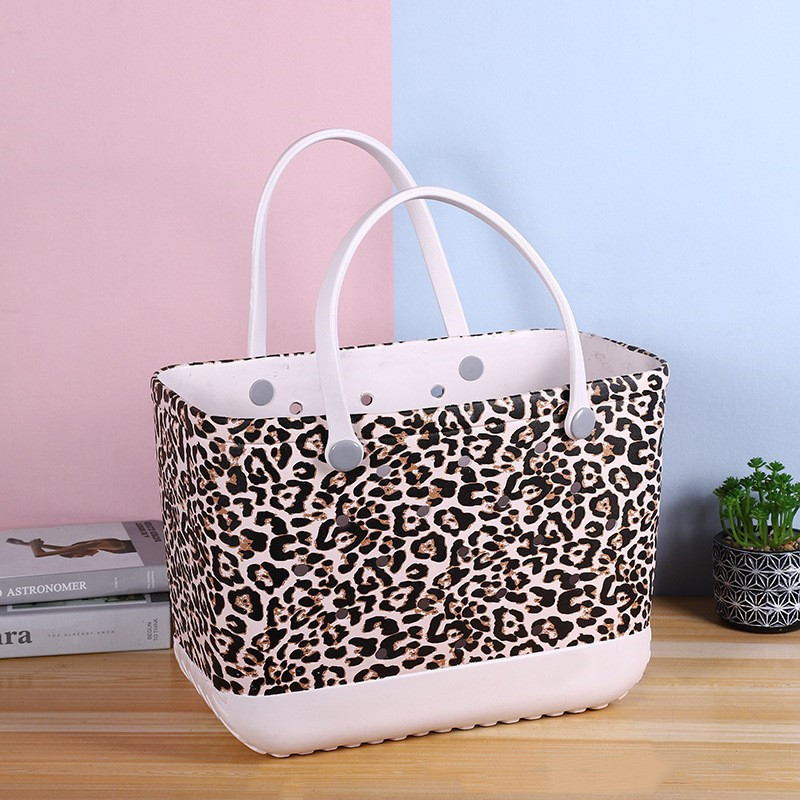 Women Wholesale Waterproof Tote Bags Custom Holes Summer Rubber Totes Pvc O Large Fashion Eva Plastic Beach Rubber Bags