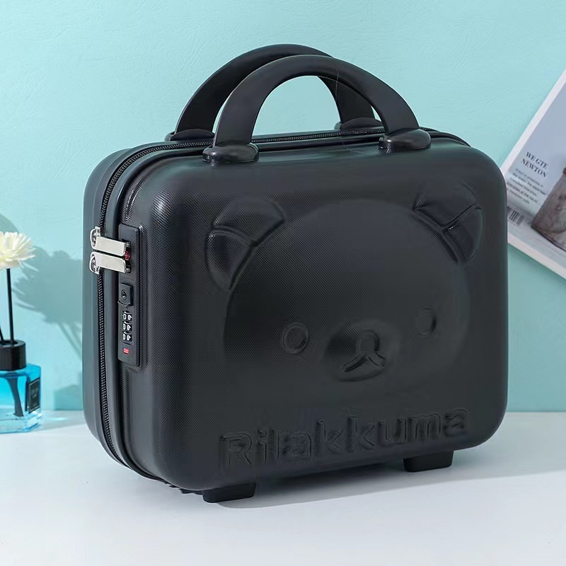 Cartoon Bear Cute Lightweight Storage Bag Password Box 14 16 Inch Cosmetic Travel Case Mini Suitcase