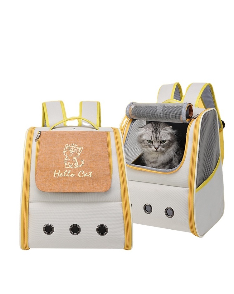 Foldable Pet Carrier Backpack Breathable Dog Carrier Portable Cute Pet Travel Bag Breathable Cat Dog Carrier