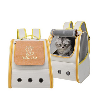 Foldable Pet Carrier Backpack Breathable Dog Carrier Portable Cute Pet Travel Bag Breathable Cat Dog Carrier