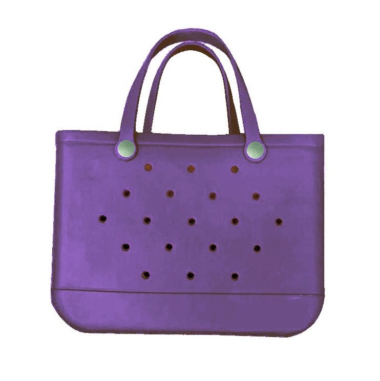 Popular EVA Tote Woman Large Shopping Basket Bags Silicone Eco-friendly EVA Bogg Bag Jelly Candy Lady Handbags Wholesale