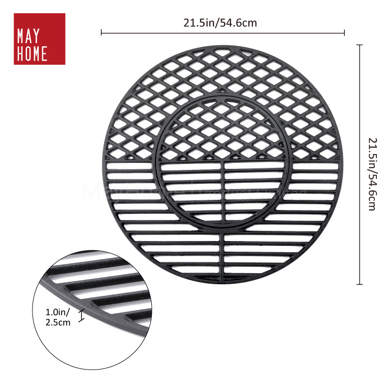 Charcoal bbq spare part cast iron cooking grid fits for WEBER 22.5 inch kettle grill grate