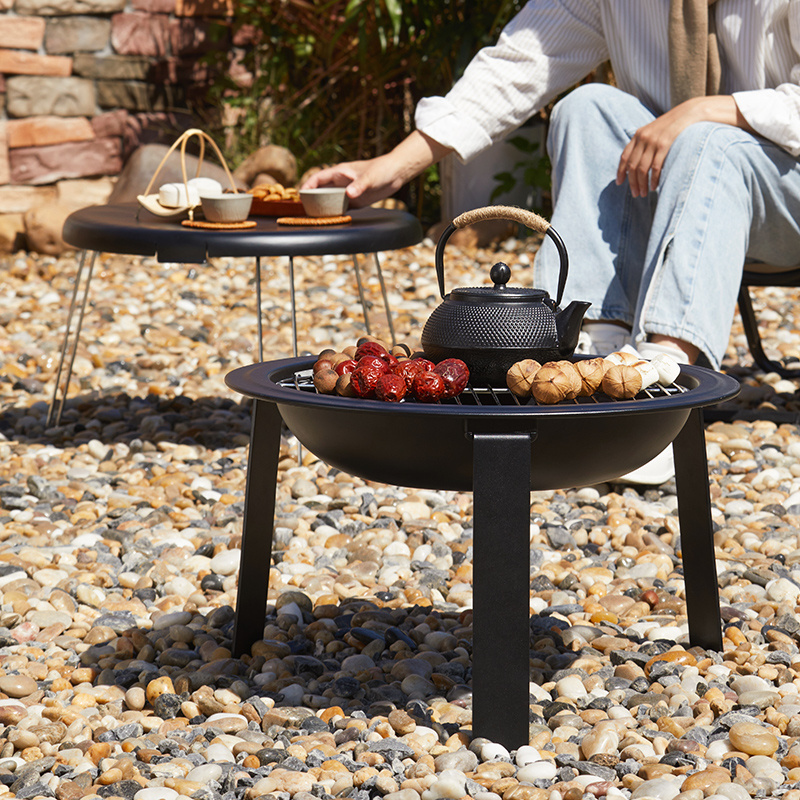 Smokeless fire pit outdoor camping garden mini portable fire pit grill round fire place