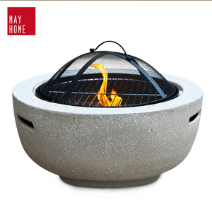 Fireplace Magnesium Oxide round shape smokeless concrete fire pit for Outdoor garden