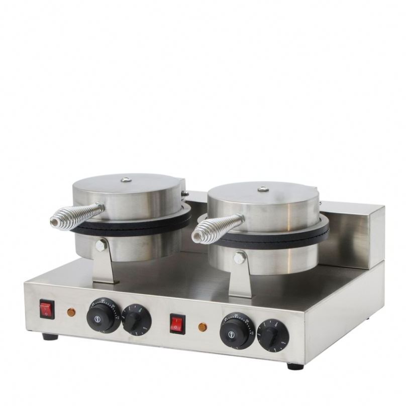 Hot Sale Full Automatic Rolled Waffle Biscuit Snow Cone Making Rolling Machinery Sugar Ice Cream Cone Roller Machinery Price