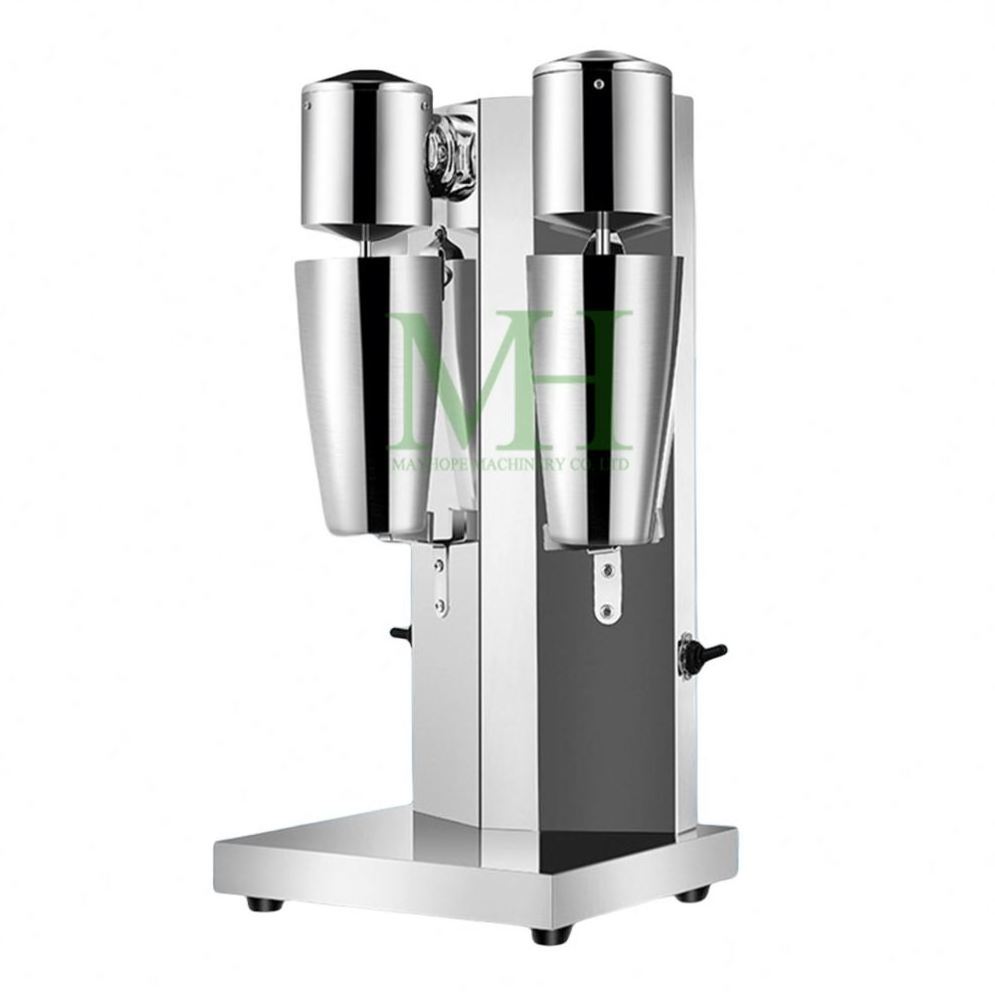 Tabletop Double-Cup Automatic Bubble Tea Shaking Machine Stainless Steel Milk Tea Smoothie Shaker Machine