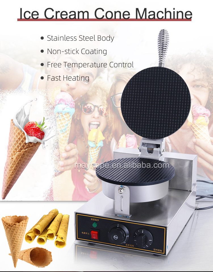 Automatic Industrial Waffle Maker Rolled Sugar Cone Machine Dutch Stroopwafels Waffle Maker Iron Machine