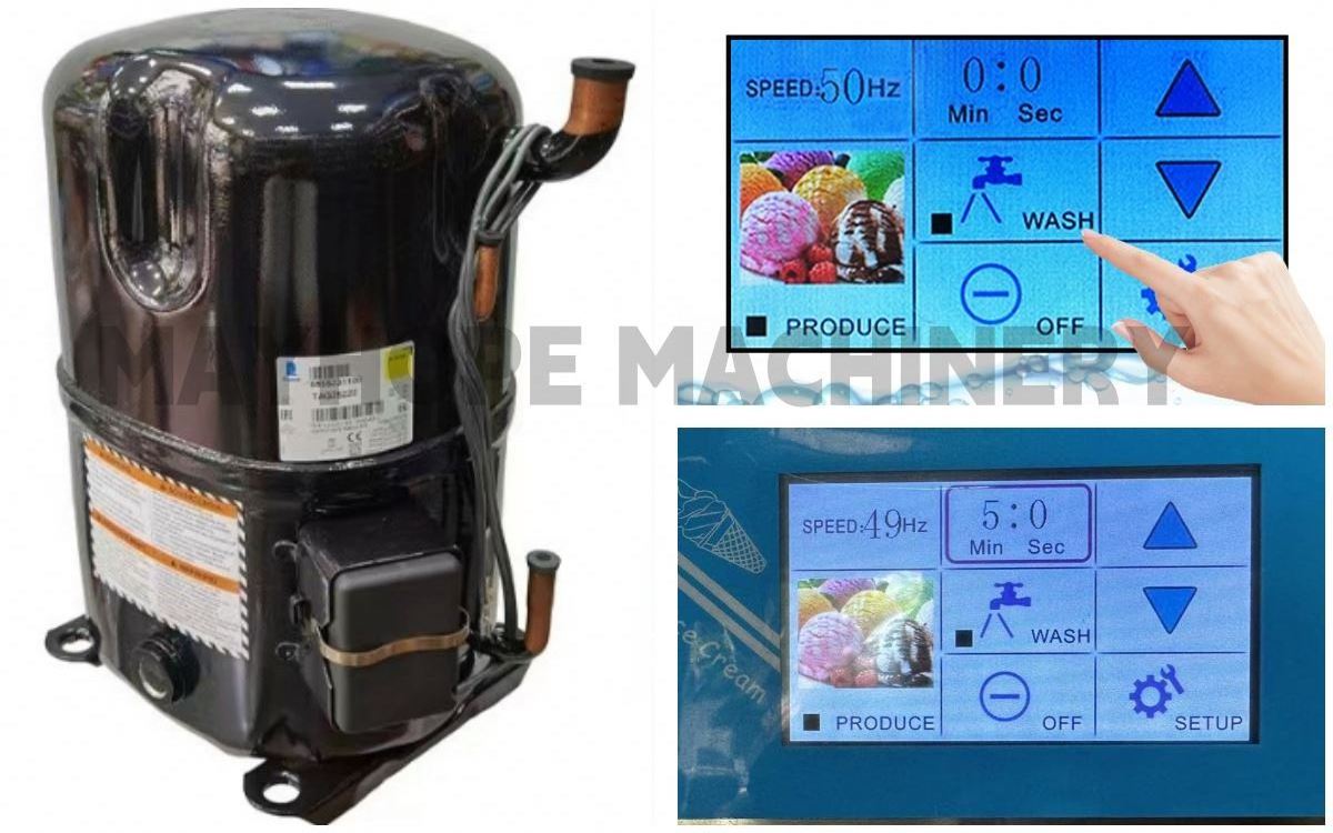 New Style Hot Selling Mixed Flavours Ice Cream Machine Frozen Yogurt Soft Serve Ice Cream Machine