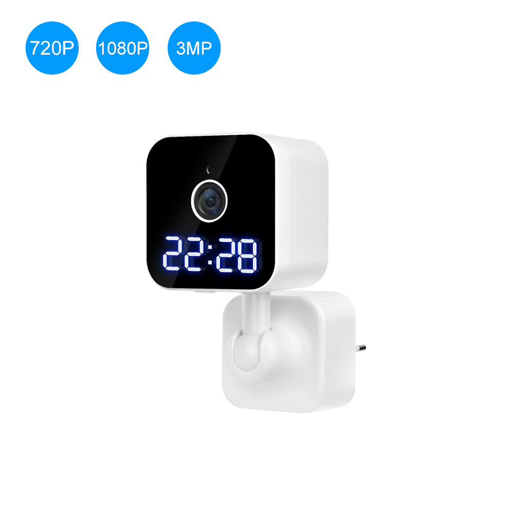 V380pro 3mp Hd Video Camera Wifi Home Security Wireless Camera Wall Clock Memory Card Network Mini Camera