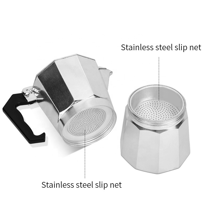 Premium Aluminum Moka Coffee Stovetop Espresso Cup Moka Pot Percolator Pot for Moka Cuban Coffee Cappuccino Latte