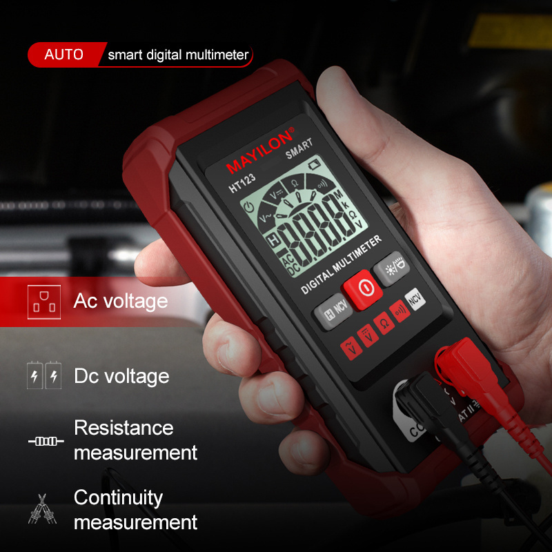 MAYILON Quick Measurement Simple Operation Of Automatic Intelligent Anti - Burning Mini Multimeter Ht123 With The Flashlight