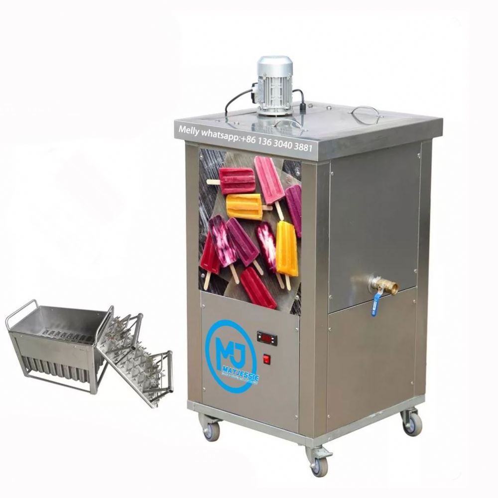 Gelato Showcase Kiosk Popsicle Freezers Hand Push Italian Ice Cream Display Cart