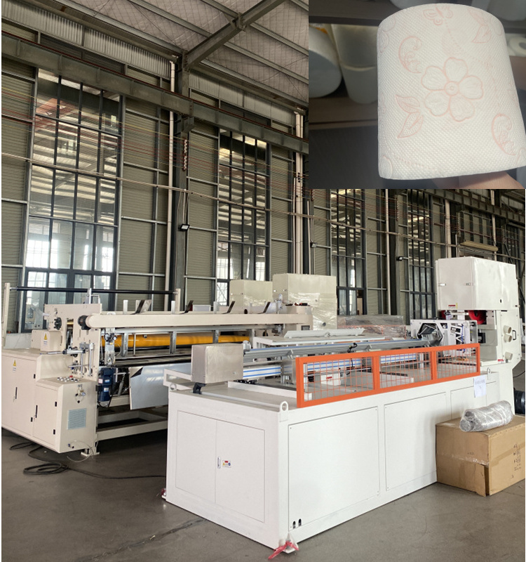 Automated soft toilet paper making rewinding machine full automatic toilet paper converting machine