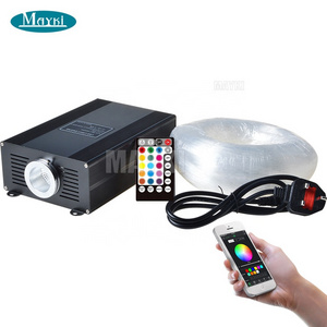 APP 45W RGB LED fiber optic ceiling lights star kit with 0.75mm end glow cable for cinema starry meeting car headliner