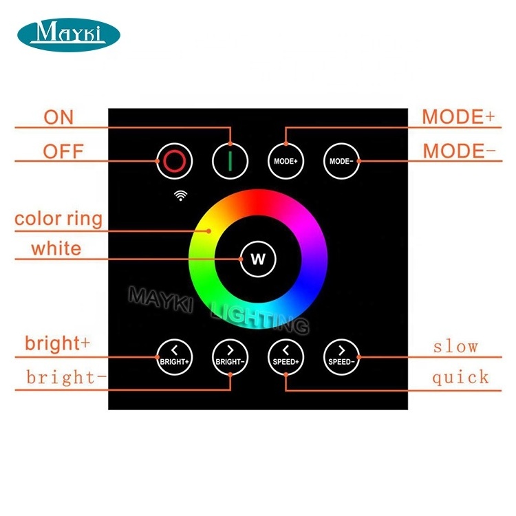 Wall Touch switch control star Fiber Optic light kit with 16W RGBW LED APP for home hotel sauna optic fiber cable light