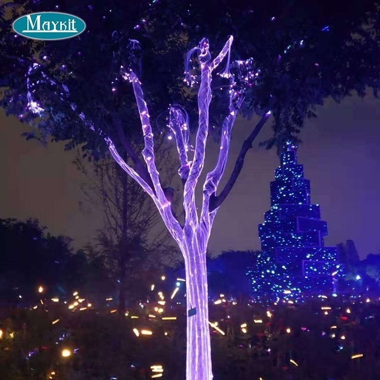 Tree Landscape PMMA LED Fiber Optic Mesh Lights Glowing Fiber Optic Net