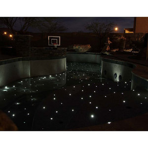 Multi strands end glow outdoor fiber optic swimming pool light for star sky effect