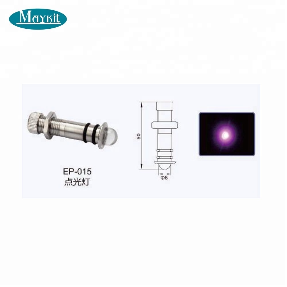 Fiber optic crystal end fittings for star ceiling