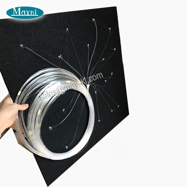 60*60cm acoustic black star ceiling panels fiber already made tiles optic fiber star ceiling light