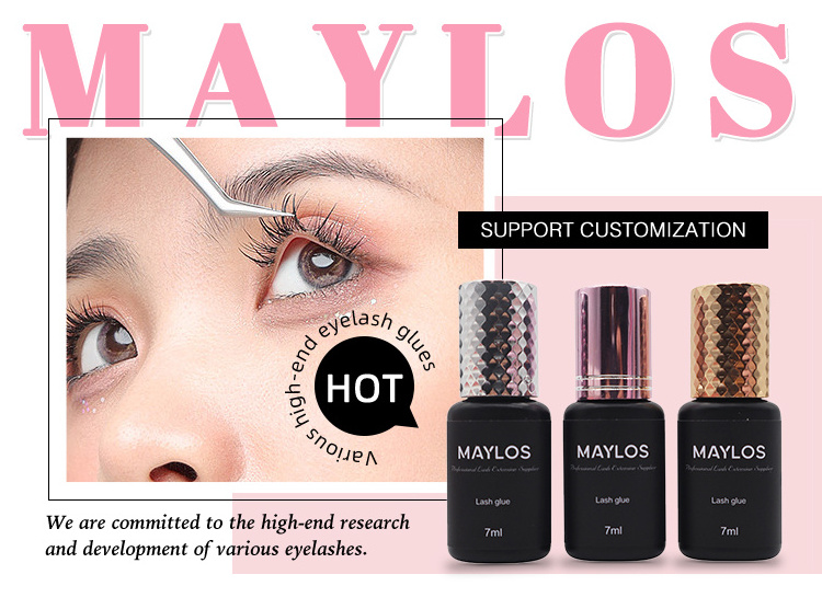 Customization Polymethyl Methacrylate Arison Eye Lashes Latex Free Bond With Brush Black For Pre-c Lash Glue