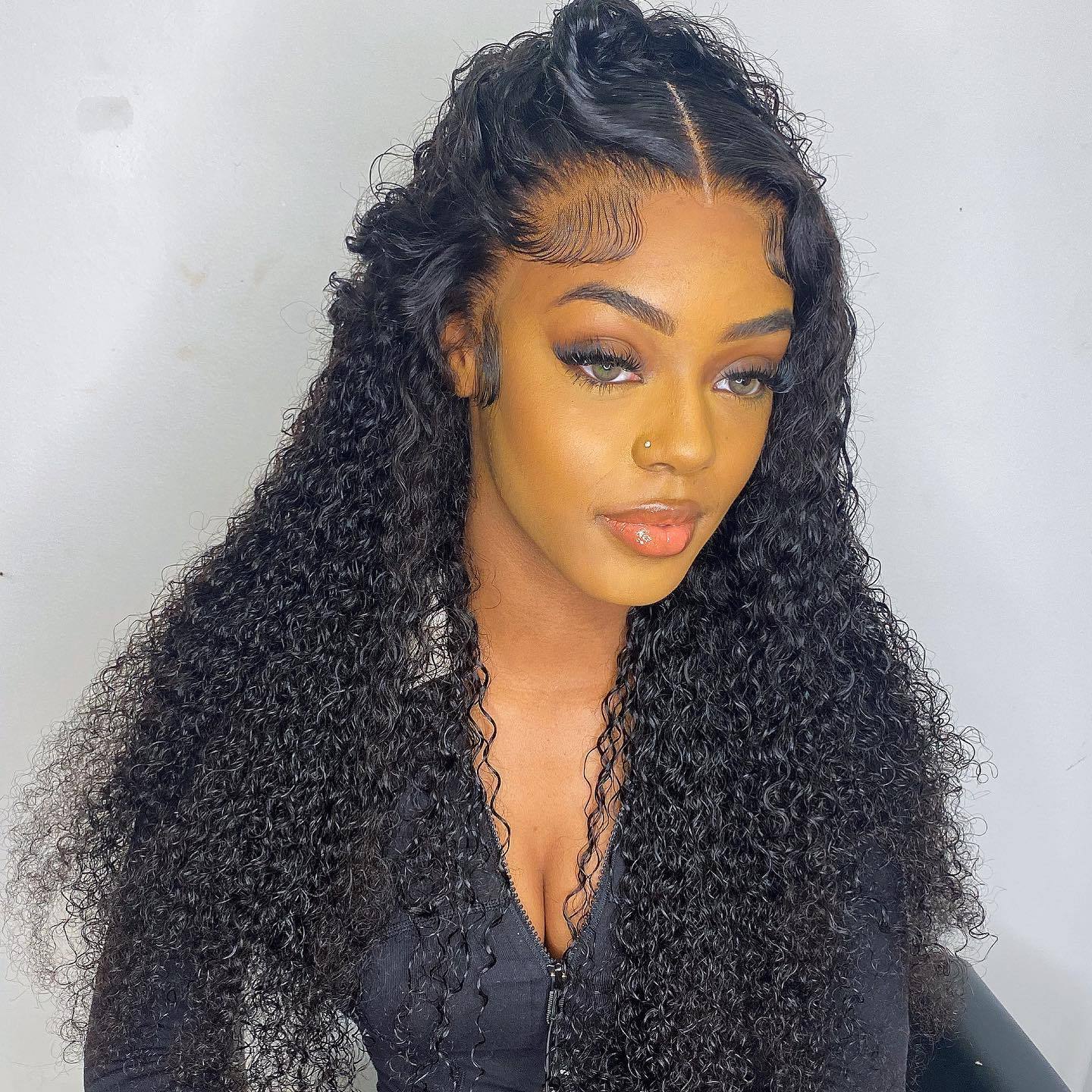 Maynice 5*5 HD Transparent Lace Closure With Curly Human Hair 3 Bundles HD Lace 20 Inch Kinky Curly Brazilian Hair Free Shipping