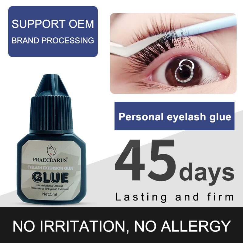 Waterproof Eyelash Extension Glue Custom Lash Glue for Eyelash Extension Black Formaldehyde Free Eyelash Glue Ultra Hold System