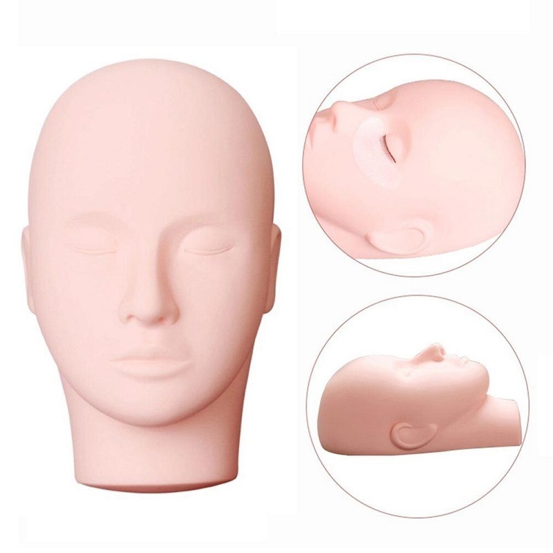 eco friendly doll head for lash training silicone practice  mannequin heads for eyelash extension practice