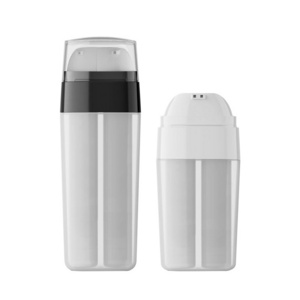 15ml 20ml 30ml 40ml  Empty double tube dual chamber multi chamber 2 In 1 bottle plastic cosmetic airless lotion pump bottles