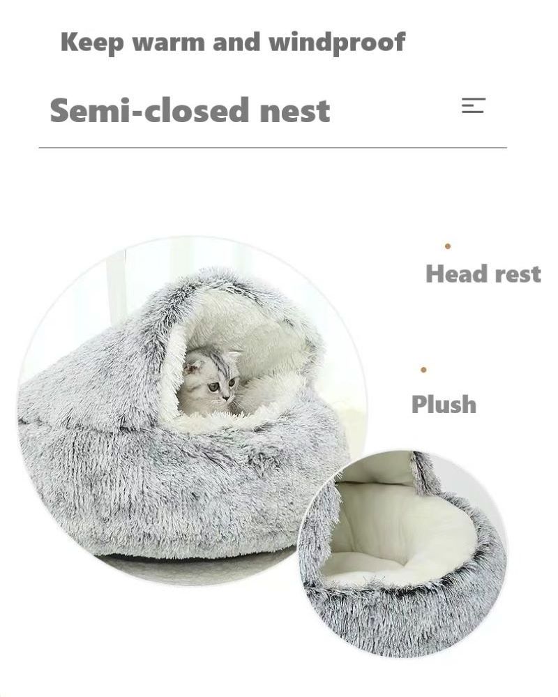 Cat house Washable indoor folding pet Bed plush cute pet sleep Cushion for Puppy and kitten