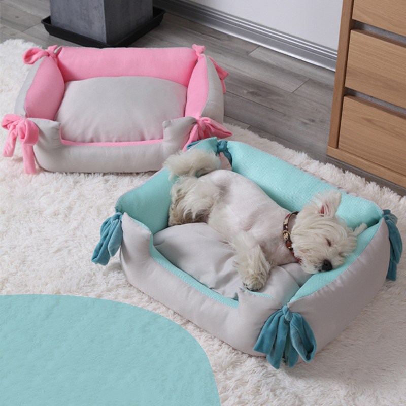 Washable Multi-function Warm Cool Soft pet bed Faux Fur Plush mat for  puppy and kitten Removable non-slip pet sleeping accessor