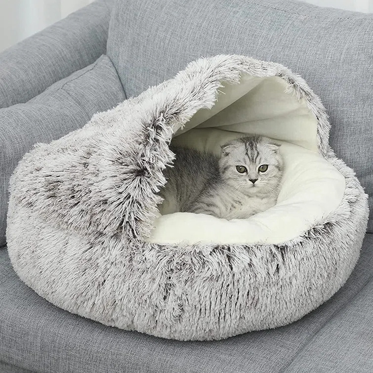 Cat house Washable indoor folding pet Bed plush cute pet sleep Cushion for Puppy and kitten