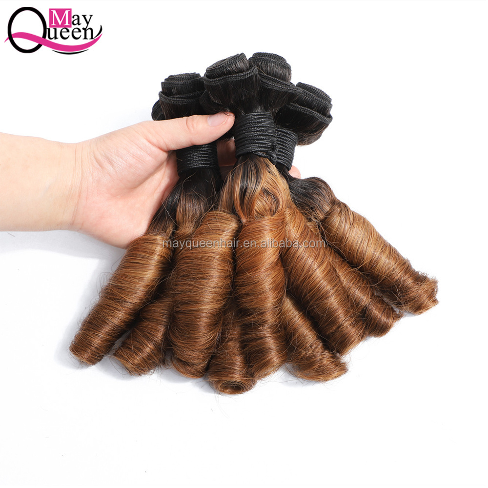 Virgin Remy Human Hair Fumi Hair Spring Curl 1B/30 Bouncy Curl Double Drawn Remy Indian Hair Extention