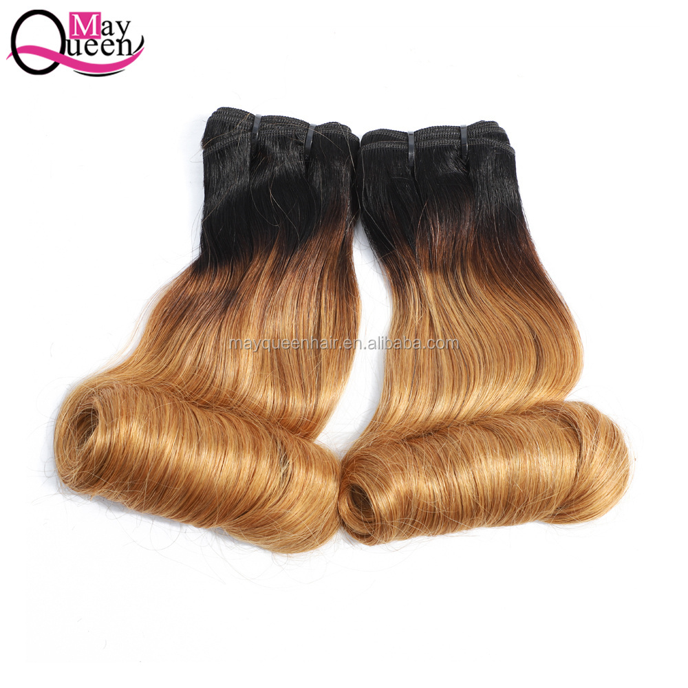 Virgin Remy Human Hair Fumi Hair Spring Curl 1B/30 Bouncy Curl Double Drawn Remy Indian Hair Extention