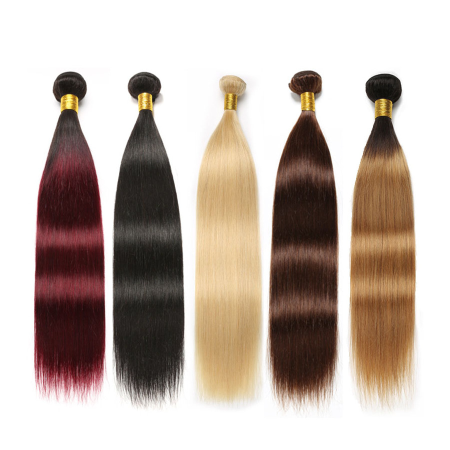 Straight Hair Bundles Brazilian Hair Sale Ombre Bundles 1B/2/4/27/99J/613 Bundles Human Hair Weave Bundles Remy Hair