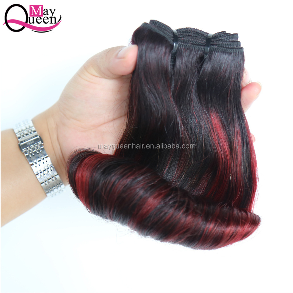 Wholesale Human Hair Extensions Braid In Bundles T1B/burgundy Funmi egg curl Hair Virgin Indian Hair Raw Unprocessed Vendors