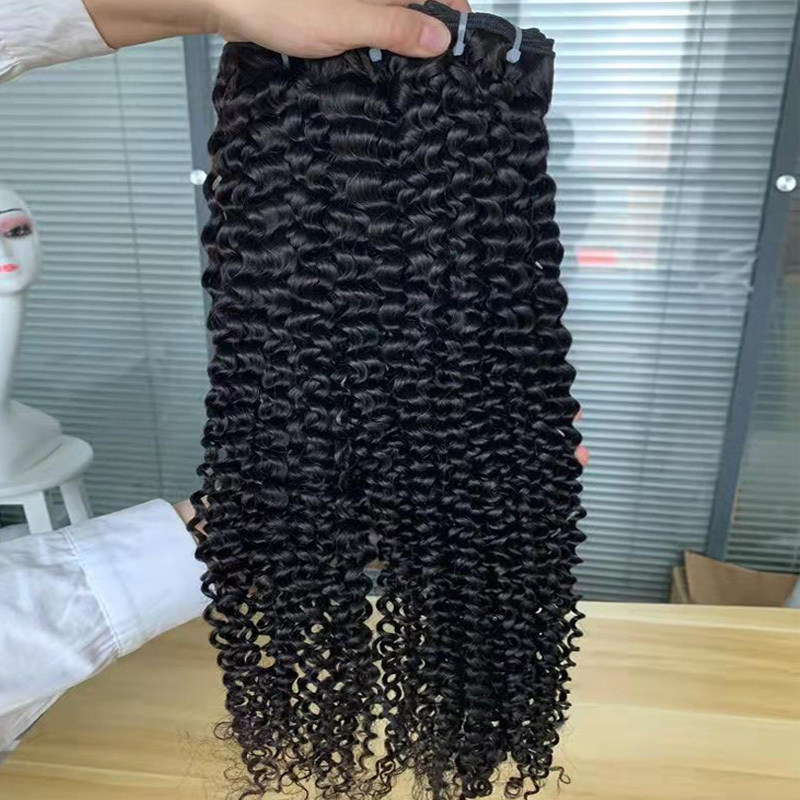 Brazilian Kinky Curly Raw Virgin Cuticle Aligned Hair 3Bundles With Swill Lace Closure 40inch Weave Extensions Virgin Human Hair