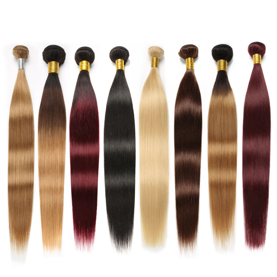 Straight Hair Bundles Brazilian Hair Sale Ombre Bundles 1B/2/4/27/99J/613 Bundles Human Hair Weave Bundles Remy Hair