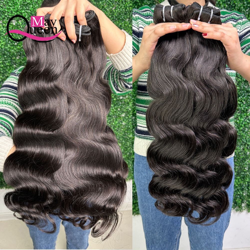 Unprocessed Vietnam Virgin Cuticle Intact Hair Bundle Vendors Bulk Double Drawn Weft Raw Indian Temple Human Hair Extensions